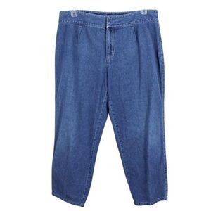 Vintage Mom Jeans High Waist Med-Wash Denim Tapered Blue Women’s Size 16 Petite